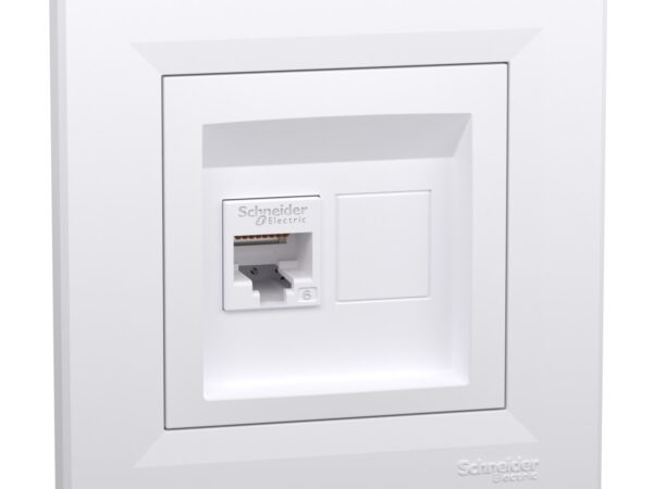 Schneider Electric Asfora podatkovna utičnica RJ45, kat.6 UTP, bijela