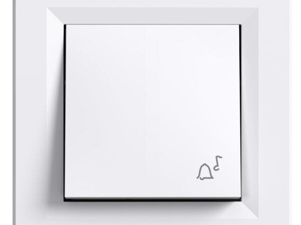 Schneider Electric Asfora tipka sa simbolom zvona, 1P, 10A, bezvijčani priključak, bijela