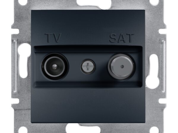 Schneider Electric Asfora završna TV-SAT utičnica 1dB, bez okvira, crna