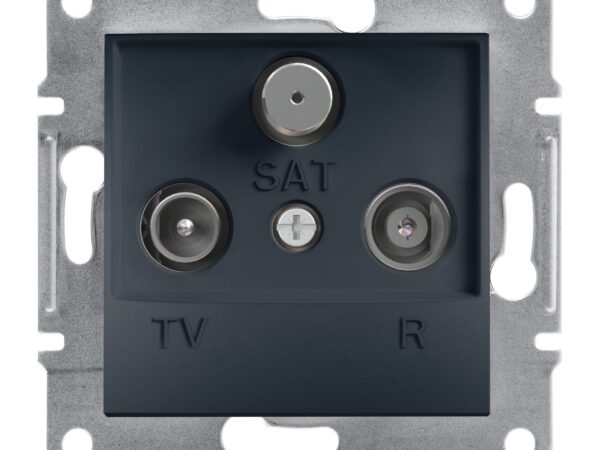 Schneider Electric Asfora prolazna TV-R-SAT utičnica 4dB bez okvira, crna