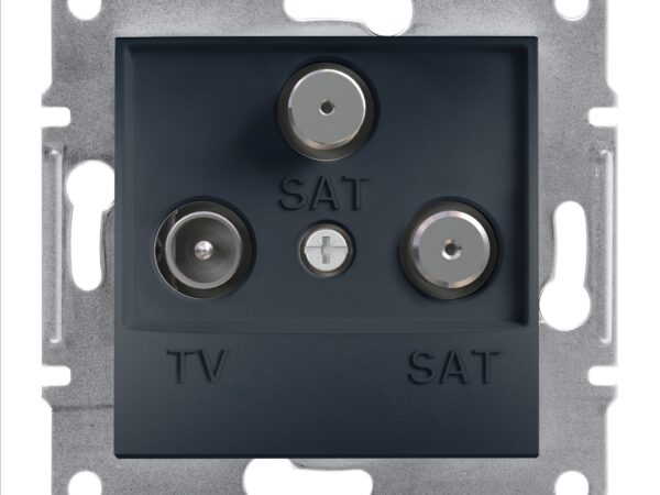 Schneider Electric Asfora završna TV-SAT-SAT utičnica 1dB bez okvira, crna