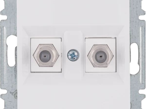 Hager Utičnica F konektor dupla, bijela