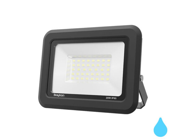 Braytron LED reflektor 20W 6500K IP65 crni