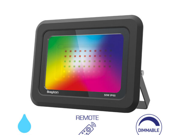 Braytron LED reflektor 50W RGB IP65 crni