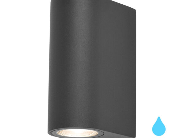 Braytron RITA-P 2xGU10 zidna svjetiljka – siva, IP44