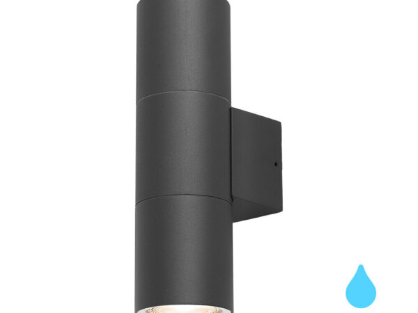 Braytron Rita LED zidna svjetiljka, 2xGU10, siva, IP44