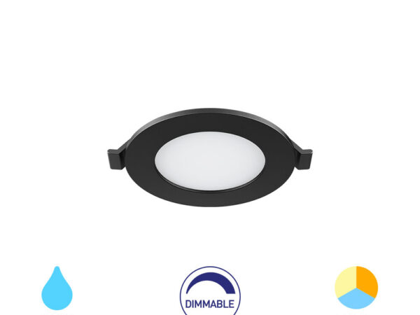 Braytron LED panel 4W, crni, dimabilni, 3000K, IP40