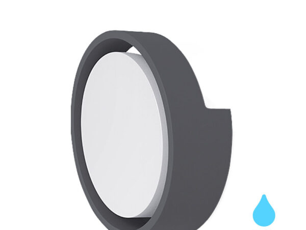 Braytron LED spoljašnja zidna svjetiljka 12W, 6500K, IP65, siva