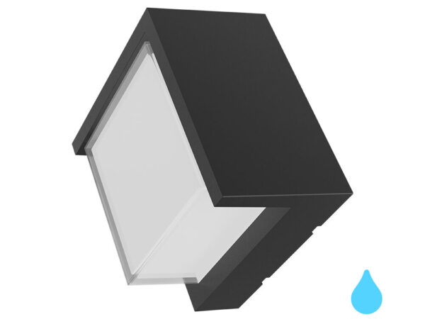 Braytron LED spoljašnja zidna svjetiljka 15W, 4000K, IP65, crna