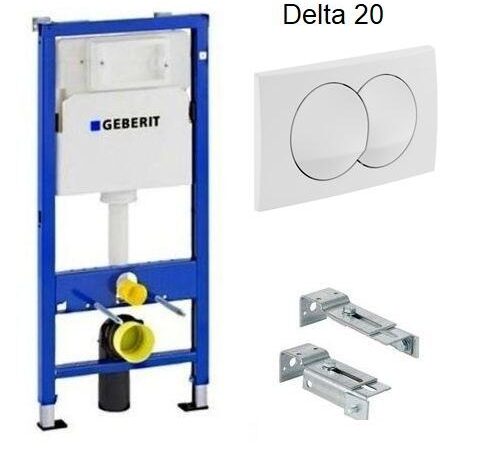 Geberit ugradbeni vodokotlić Duofix Basic + bijela tipka Delta 20